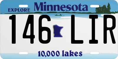 MN license plate 146LIR