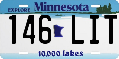 MN license plate 146LIT