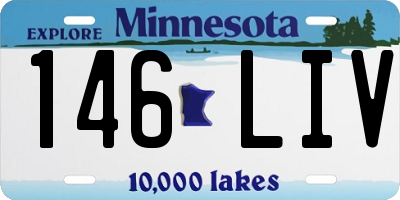 MN license plate 146LIV