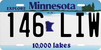 MN license plate 146LIW