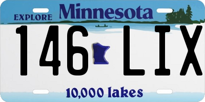 MN license plate 146LIX