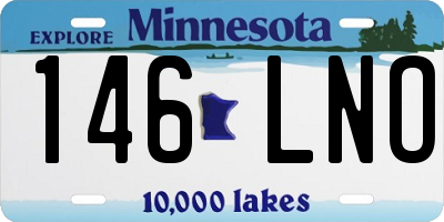 MN license plate 146LNO