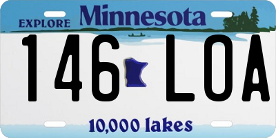 MN license plate 146LOA
