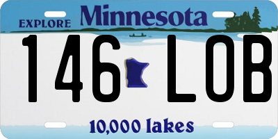 MN license plate 146LOB