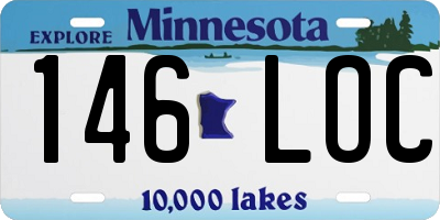 MN license plate 146LOC