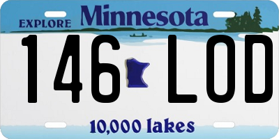 MN license plate 146LOD