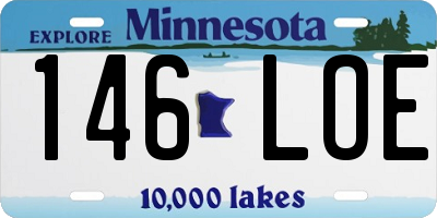 MN license plate 146LOE