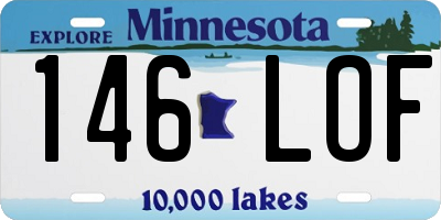 MN license plate 146LOF