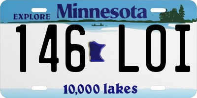 MN license plate 146LOI