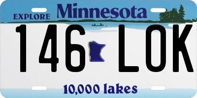 MN license plate 146LOK