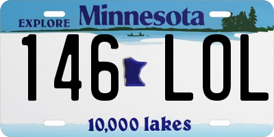 MN license plate 146LOL