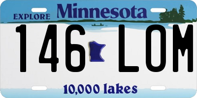 MN license plate 146LOM
