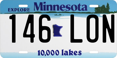MN license plate 146LON