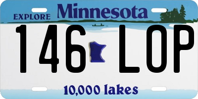 MN license plate 146LOP