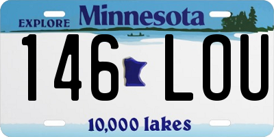 MN license plate 146LOU