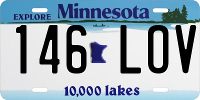 MN license plate 146LOV