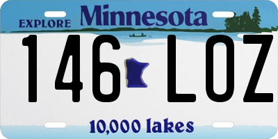 MN license plate 146LOZ