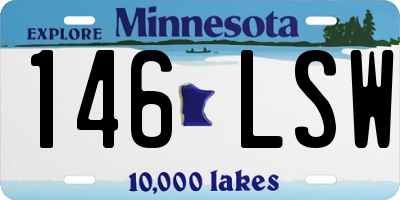 MN license plate 146LSW