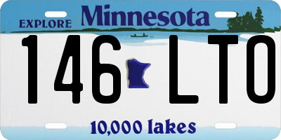 MN license plate 146LTO
