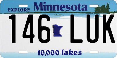 MN license plate 146LUK