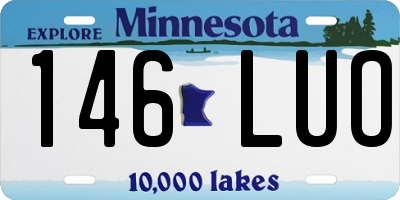 MN license plate 146LUO