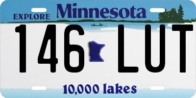 MN license plate 146LUT