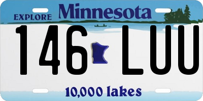 MN license plate 146LUU