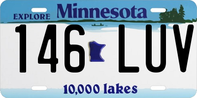 MN license plate 146LUV