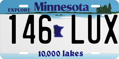 MN license plate 146LUX