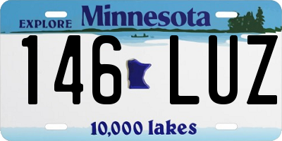 MN license plate 146LUZ