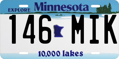 MN license plate 146MIK