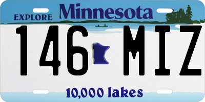 MN license plate 146MIZ