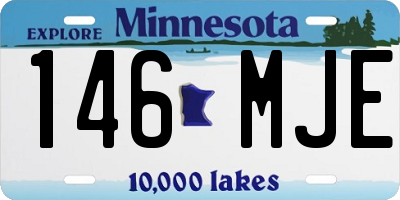 MN license plate 146MJE