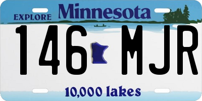 MN license plate 146MJR