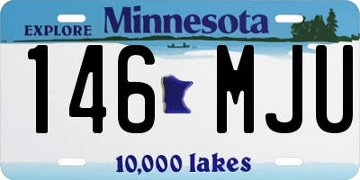 MN license plate 146MJU