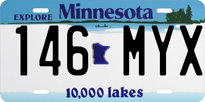 MN license plate 146MYX