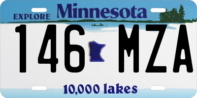 MN license plate 146MZA