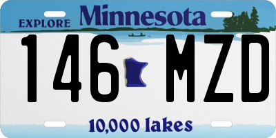 MN license plate 146MZD