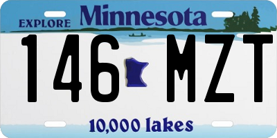 MN license plate 146MZT