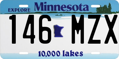 MN license plate 146MZX