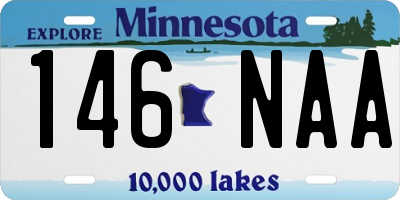 MN license plate 146NAA