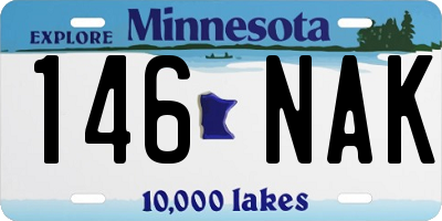 MN license plate 146NAK