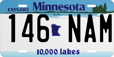MN license plate 146NAM
