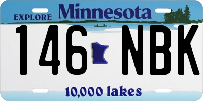 MN license plate 146NBK