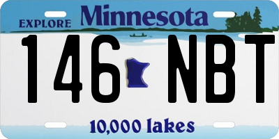 MN license plate 146NBT