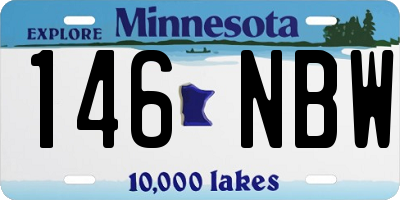 MN license plate 146NBW