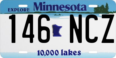 MN license plate 146NCZ