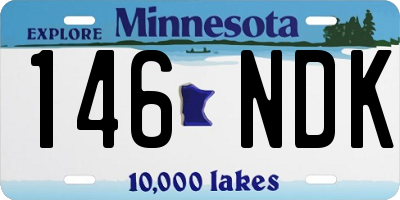 MN license plate 146NDK