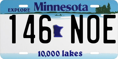 MN license plate 146NOE