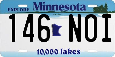 MN license plate 146NOI